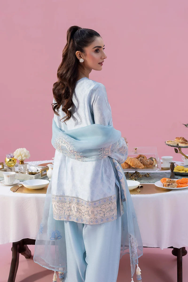 Heer – Ice Blue Embroidered Farshi Shalwar Suit | Muntaha By Shanzay Fahad