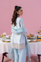 Heer – Ice Blue Embroidered Farshi Shalwar Suit | Muntaha By Shanzay Fahad