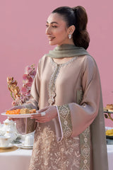 Sanaz – Gold Shisha Silk Farshi Shalwar Suit | Muntaha By Shanzay Fahad